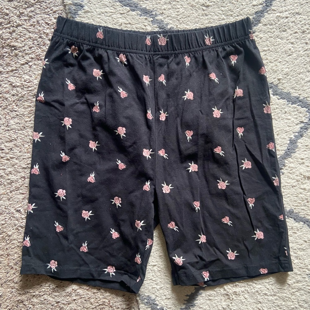 NWT Birds Papaya x Brunette The Label Rose Bike Shorts
